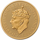 Золотая монета 1oz Британия 100 фунтов 2023 Великобритания (Король Карл III Коронация)