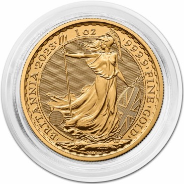 Золотая монета 1oz Британия 100 фунтов 2023 Великобритания (Король Карл III Коронация)