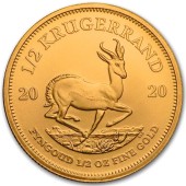 Золотая монета 1/2oz Крюгерранд 2020 Южная Африка