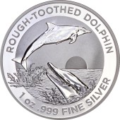 Серебряная монета 1oz Зубастый Дельфин 1 доллар 2023 Австралия