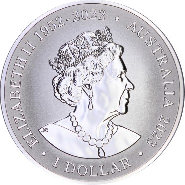 Срібна монета 1oz Зубастий Дельфін 1 долар 2023 Австралія