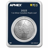 Срібна монета 1oz Кленовий Лист 5 доларів 2023 Канада