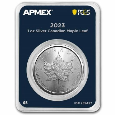 Срібна монета 1oz Кленовий Лист 5 доларів 2023 Канада