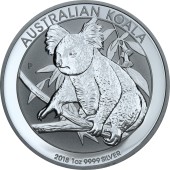 Серебряная монета 1oz Коала 1 доллар 2018 Австралия