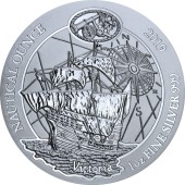 Серебряная монета 1oz Корабль Виктория 50 франков 2019 Руанда