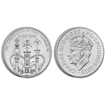 Монета Коронация Его Величества Короля Карла III 5 фунтов 2023 Великобритания