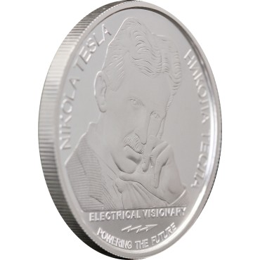 Срібна монета 1oz Нікола Тесла "Антигравітація" 100 динарів 2023 Сербія