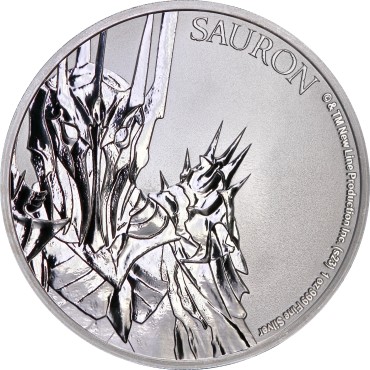 Серебряная монета 1oz Властелин Колец: Саурон 2 доллара 2023 Ниуэ