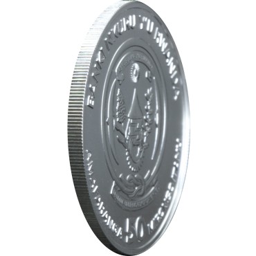 Серебряная монета 1oz Корабль Виктория 50 франков 2019 Руанда