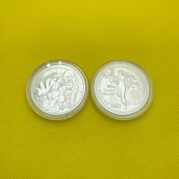 Срібна монета 1oz Ікони Інновацій: Томас Едісон 2 долара 2023 Ніуе