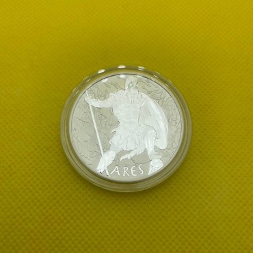 Серебряная монета 1oz Боги Олимпа "Арес" 1 доллар 2023 Тувалу
