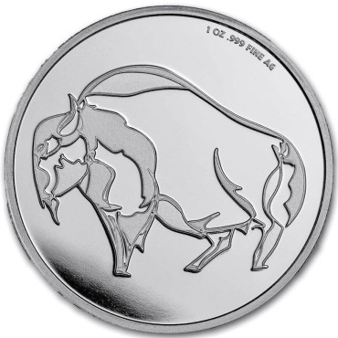 Серебряный раунд 1oz Американский Бизон (Гранд Баффало) США