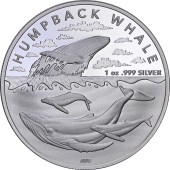 Срібна монета 1oz Горбатий Кит 1 долар 2023 Австралія