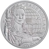 Серебряная монета 1oz Современный Торговый Доллар Америки 1 фунт стерлингов 2023 Остров Святой Елены