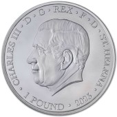 Срібна монета 1oz Сучасний Торговий Долар Америки 1 фунт стерлінгів 2023 Остров Святої Єлени