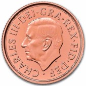 Золотая монета Соверен Карла III "Мемориал" 2022 Великобритания