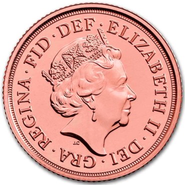 Золота монета Соверен Єлизавети II 2022 Великобританія