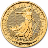 Золотая монета 1oz Британия 100 фунтов 2023 Великобритания (Король Карл III)