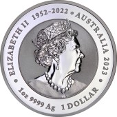 Серебряная монета 1oz Мифы И Легенды Австралии: Дракон и Кои 1 доллар 2023 Австралия