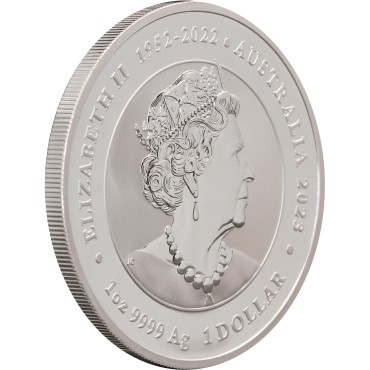 Серебряная монета 1oz Мифы И Легенды Австралии: Дракон и Кои 1 доллар 2023 Австралия