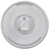 Серебряная монета 1oz "KISS" 50 лет 2 доллара 2023 Ниуэ