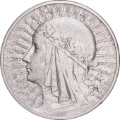 Серебряная монета Королева Ядвига 10 злотых 1932 Польша