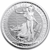 Срібна монета 1oz Британія 2 англійських фунта 2024 Великобританія (Король Карл III)