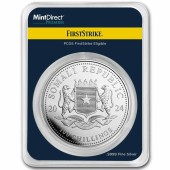 Срібна монета 1oz Слон 100 шилінгів 2024 Сомалі (MD Premier + PCGS FirstStrike®)