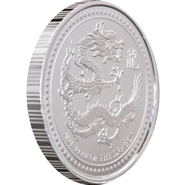 Серебряная монета 1/2oz Год Дракона 1 тала 2024 Самоа