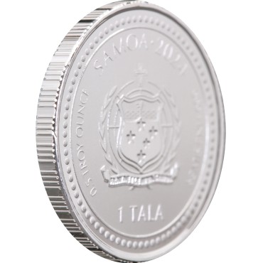 Серебряная монета 1/2oz Год Дракона 1 тала 2024 Самоа