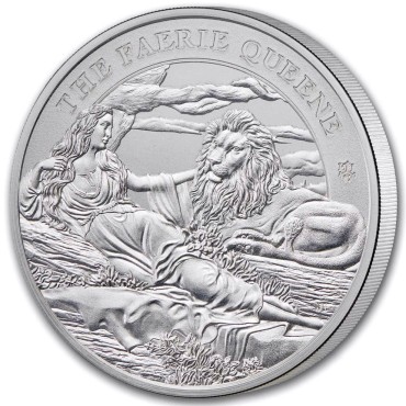 Срібна монета 1oz Уна та Лев 1 фунт стерлінгів 2024 Острів Святої Єлени