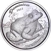 Серебряная монета 1oz Доминика 2 доллара 2022 Восточные Карибы