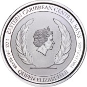 Срібна монета 1oz Домініка 2 долари 2022 Східні Кариби