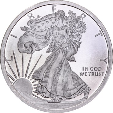 Срібний раунд 2oz Крокуюча Свобода США