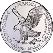Серебряная монета 1oz Американский Орел "Герб Украины" 1 доллар 2023 США
