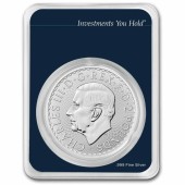 Срібна монета 1oz Британія 2 англійських фунта 2024 Великобританія (Король Карл III) (MintDirect® Single)