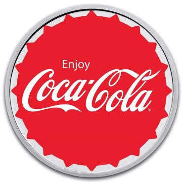 Серебряный раунд 1oz Coca-Cola США (цветной) (MintDirect®)