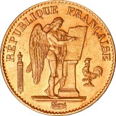 Золота монета 20 франків 1874 Франція