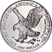 Серебряная монета 1oz Американский Орел "Герб Украины" 1 доллар 2022 США
