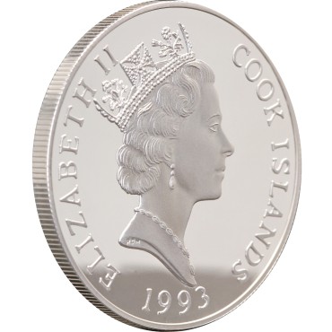 Срібна монета 1oz XXVI літні Олімпійські Ігри Атланта 1996 "Стрибки З Шестом" 20 доларів 1993 Острови Кука