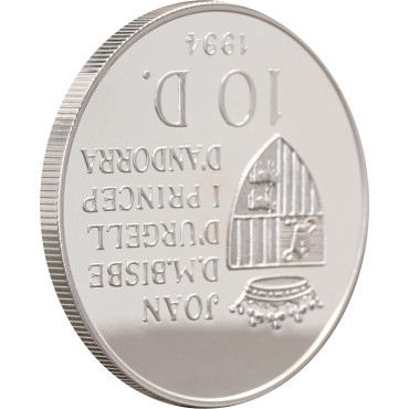 Срібна монета 1 унція XXVI Літні Олімпійські ігри Атланта 1996 «Велоспорт» 10 динарів 1994 Андорра