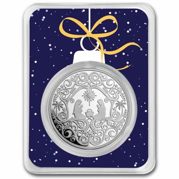 Серебряный раунд 1oz Рождество США