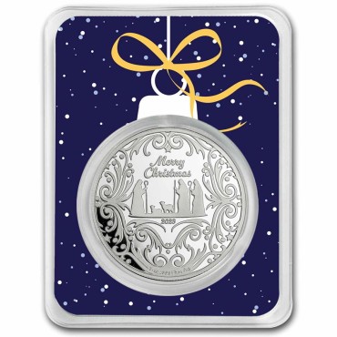 Серебряный раунд 1oz Рождество США