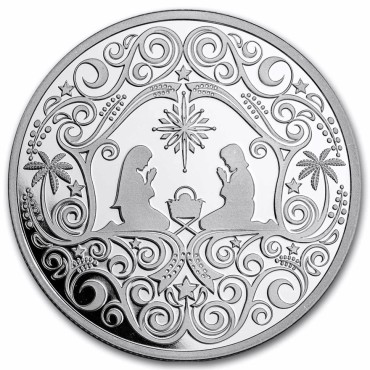 Серебряный раунд 1oz Рождество США