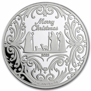 Серебряный раунд 1oz Рождество США