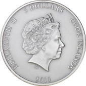 Срібна монета 1oz Попелюшка 5 доларів 2013 Острови Кука (кольорова)