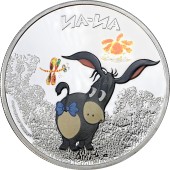 Серебряная монета 1oz Иа-Иа 5 долларов 2011 Острова Кука (цветная)