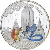 Серебряная монета 1oz Рикки Тикки Тави 5 долларов 2013 Острова Кука (цветная)