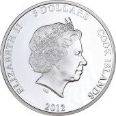 Срібна монета 1oz Фільм "Стверджую" 5 доларів 2012 Острови Кука (кольорова)