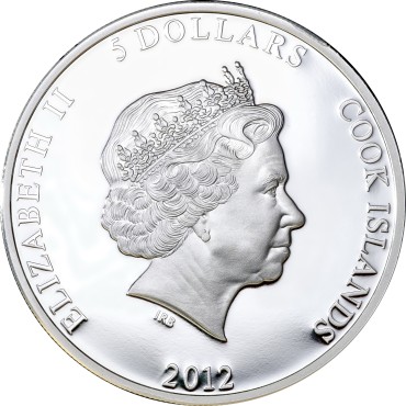 Срібна монета 1oz Фільм 5 доларів 2012 Острови Кука (кольорова)